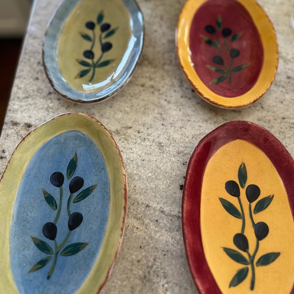 Vibrant Blue and Yellow Ceramic Bakeware Set